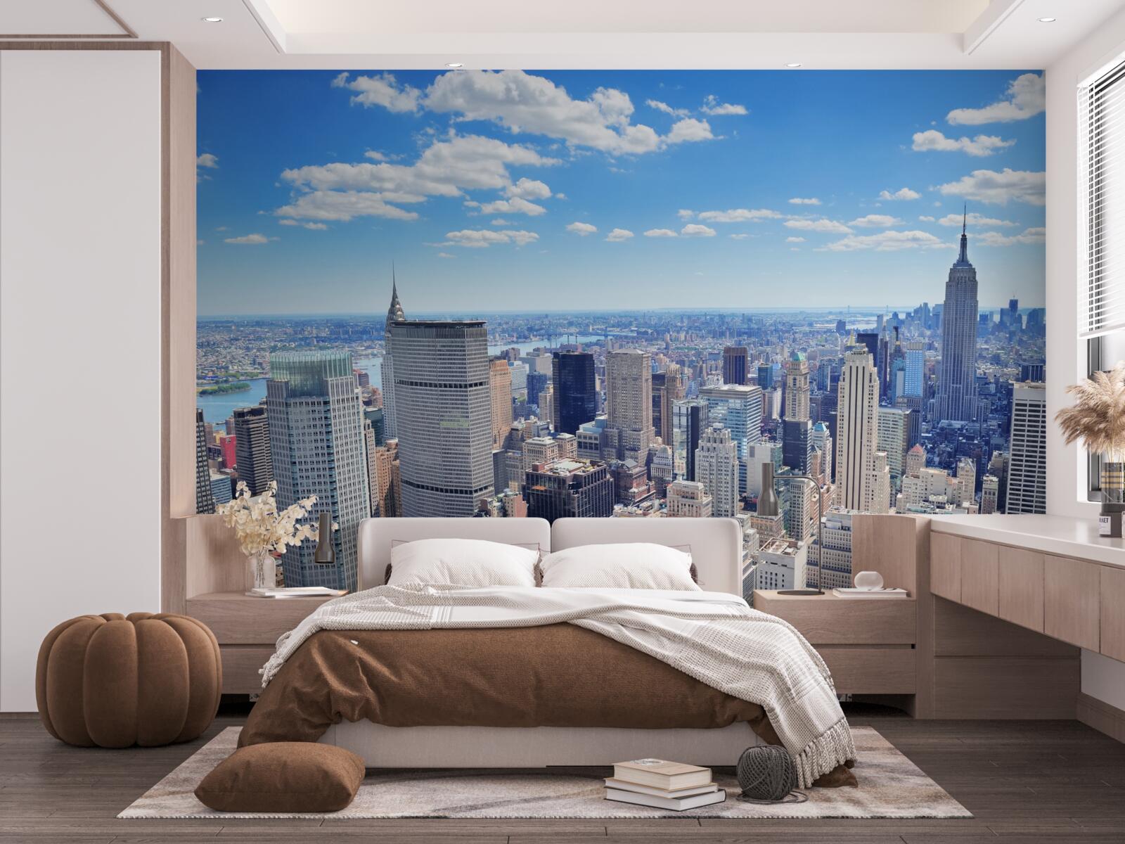Фотошпалери над хмарочосами Нью-Йорка