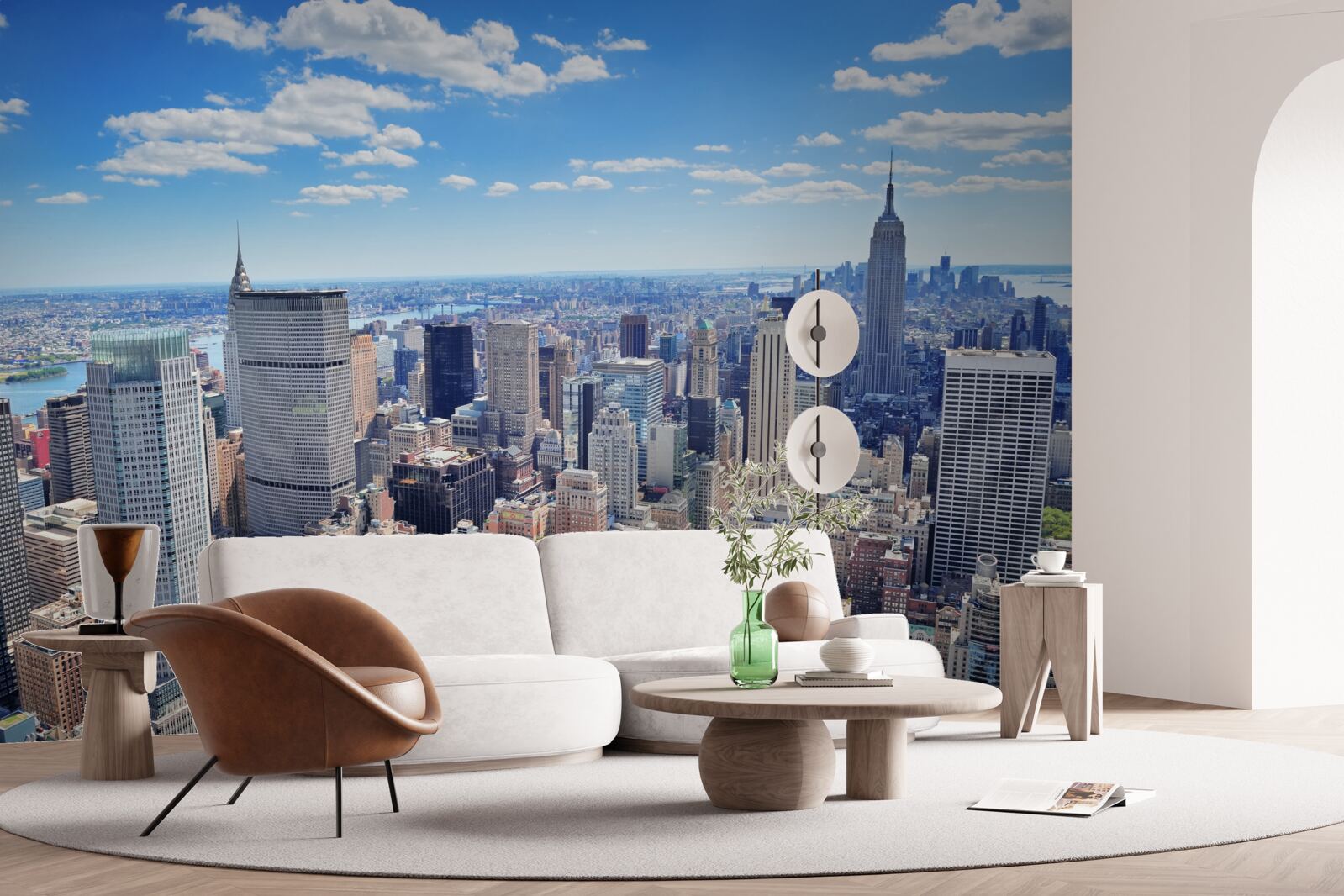 Фотошпалери над хмарочосами Нью-Йорка