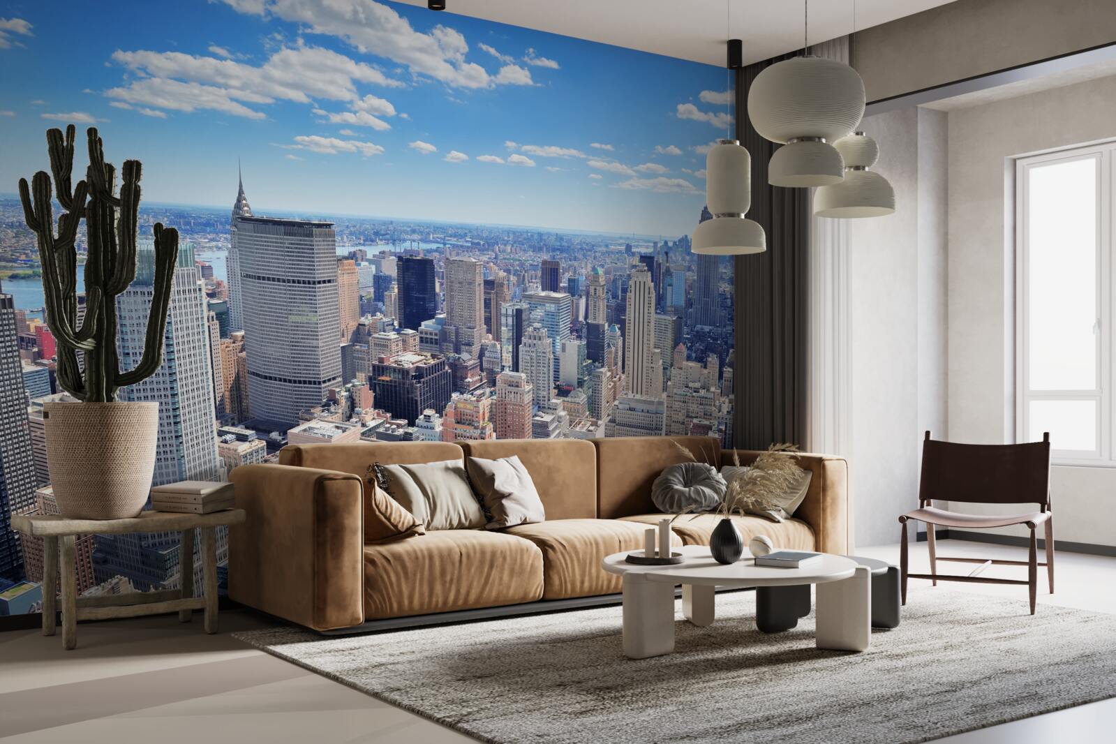 Фотошпалери над хмарочосами Нью-Йорка