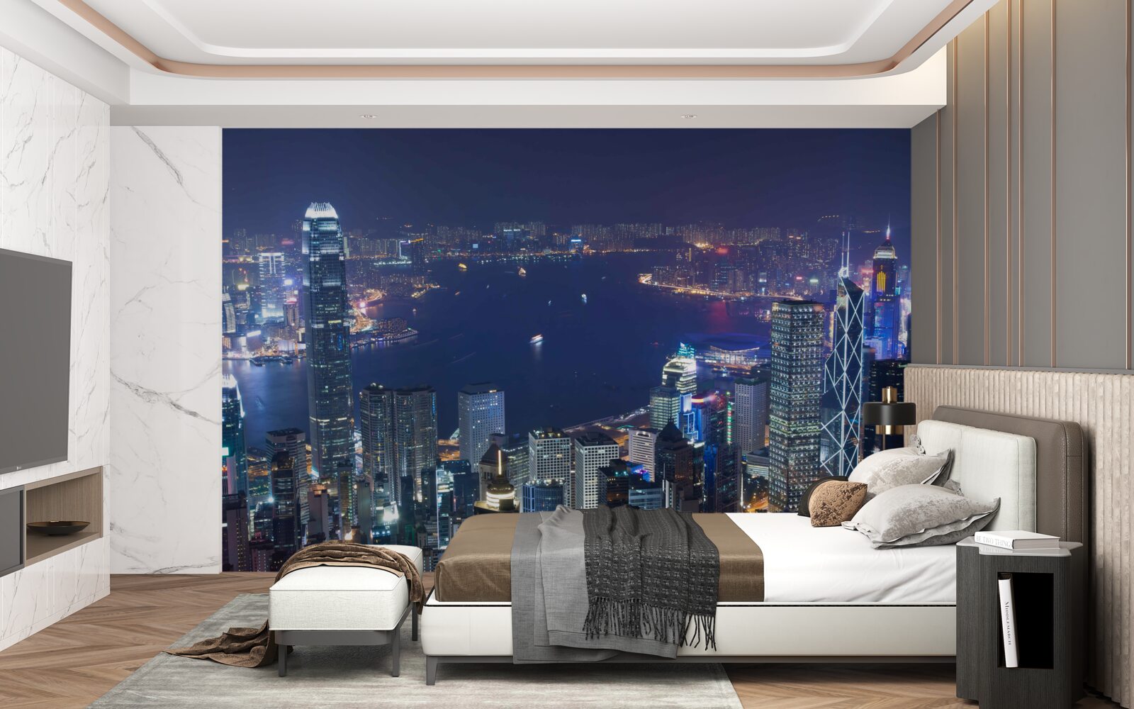 Фотошпалери мегаполіс вночі