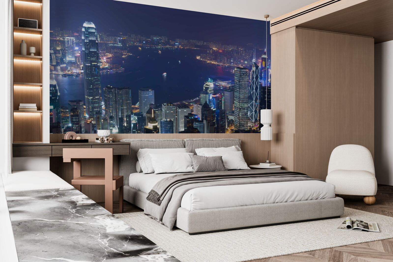 Фотошпалери мегаполіс вночі