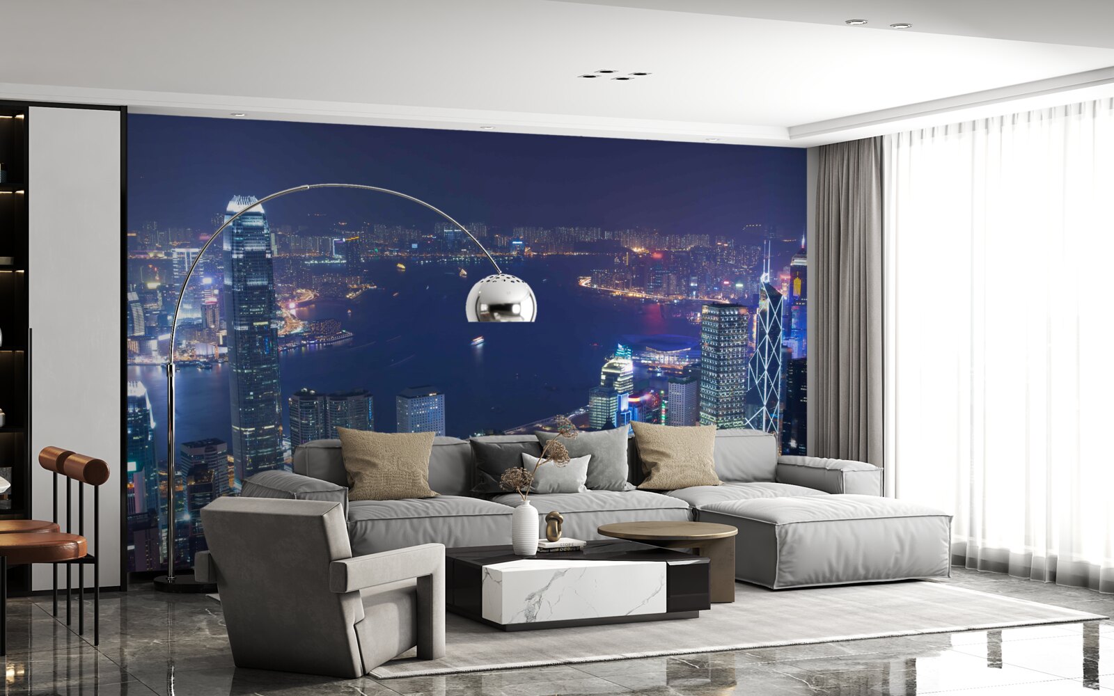 Фотошпалери мегаполіс вночі