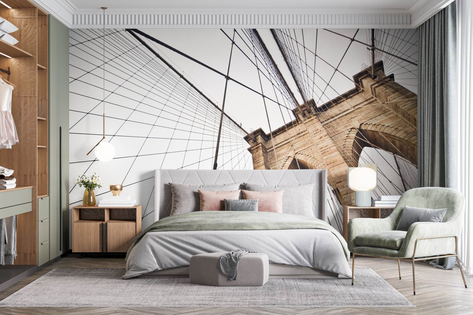 Фотошпалери Проект Бруклінського мосту