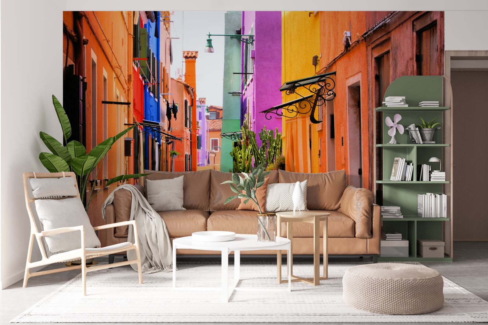 Фотошпалери дуже світла вузька вуличка