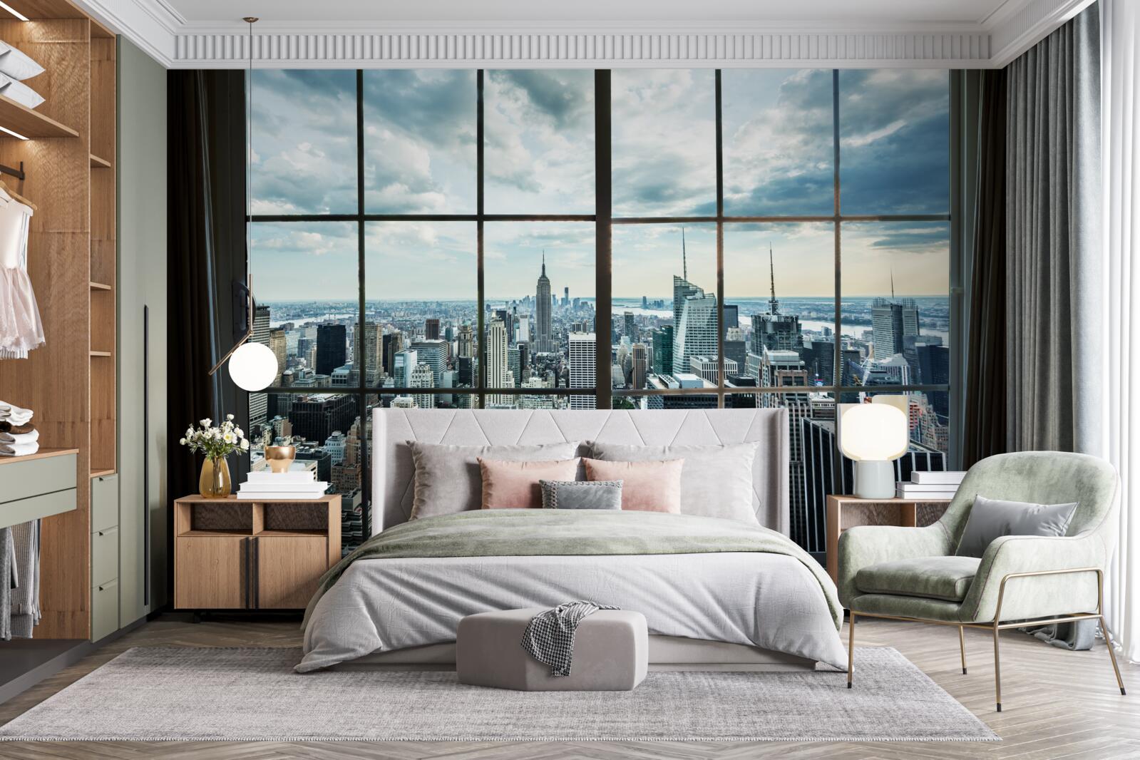 Фотошпалери панорама нью-йорка з вікна