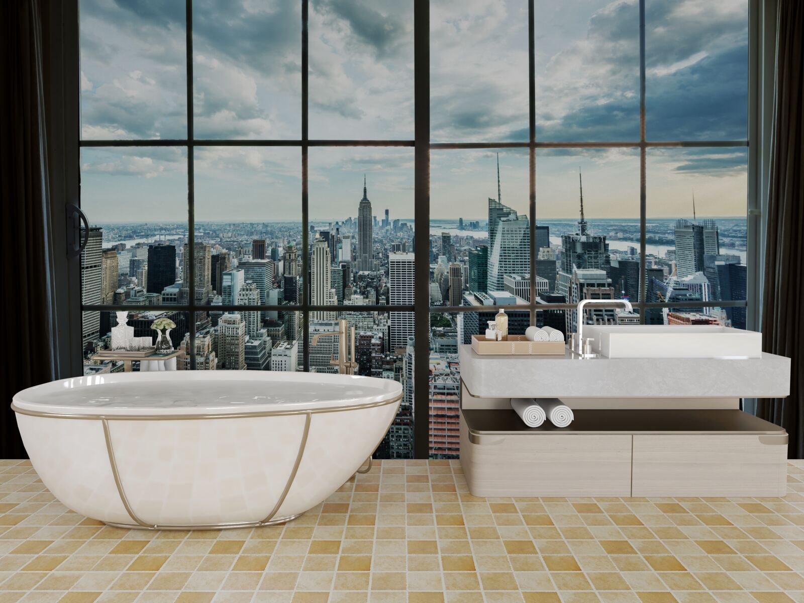 Фотошпалери панорама нью-йорка з вікна