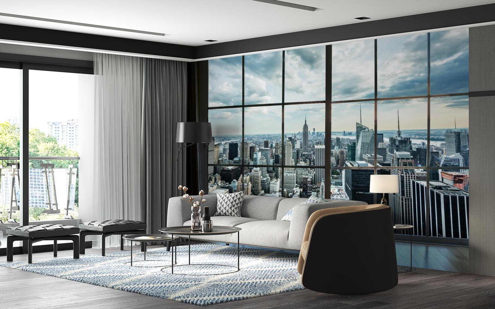 Фотошпалери панорама нью-йорка з вікна