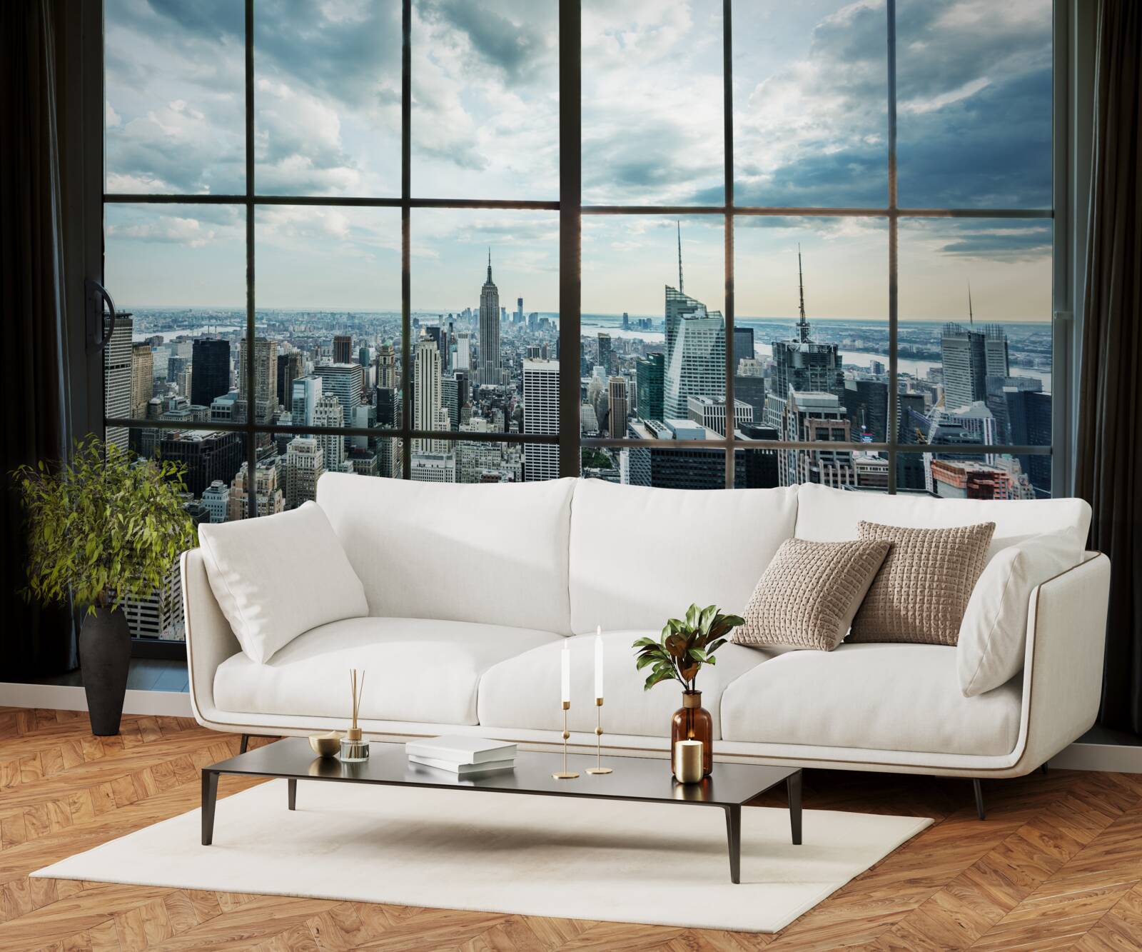 Фотошпалери панорама нью-йорка з вікна