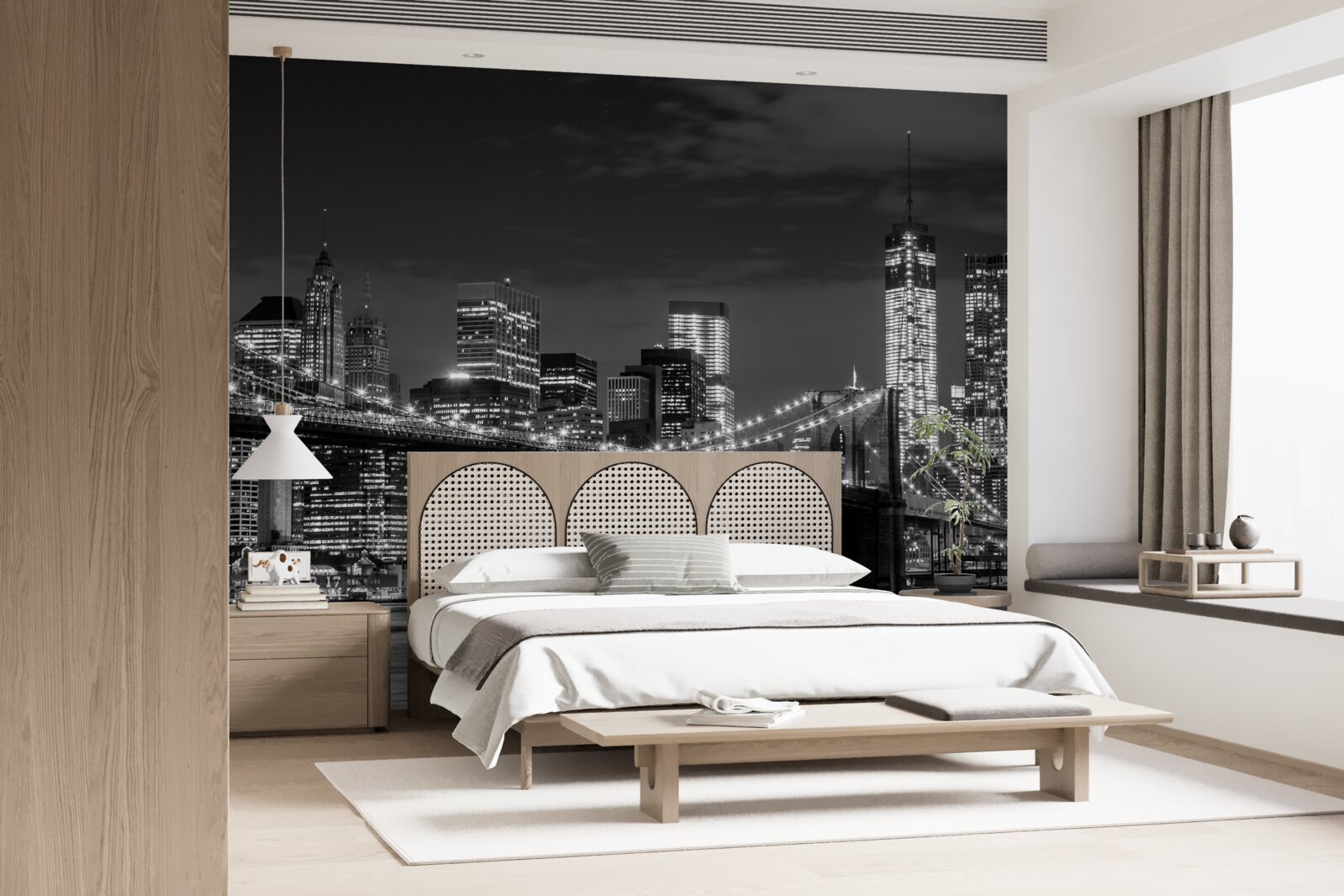 Фотошпалери монохромний мегаполіс