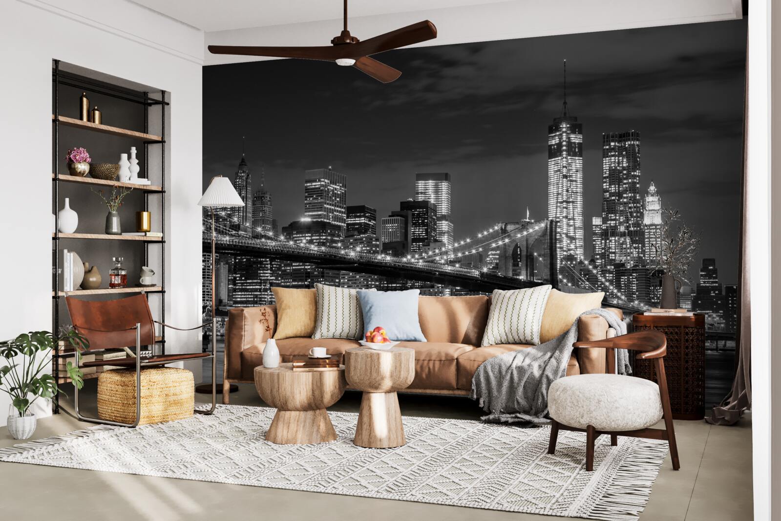 Фотошпалери монохромний мегаполіс