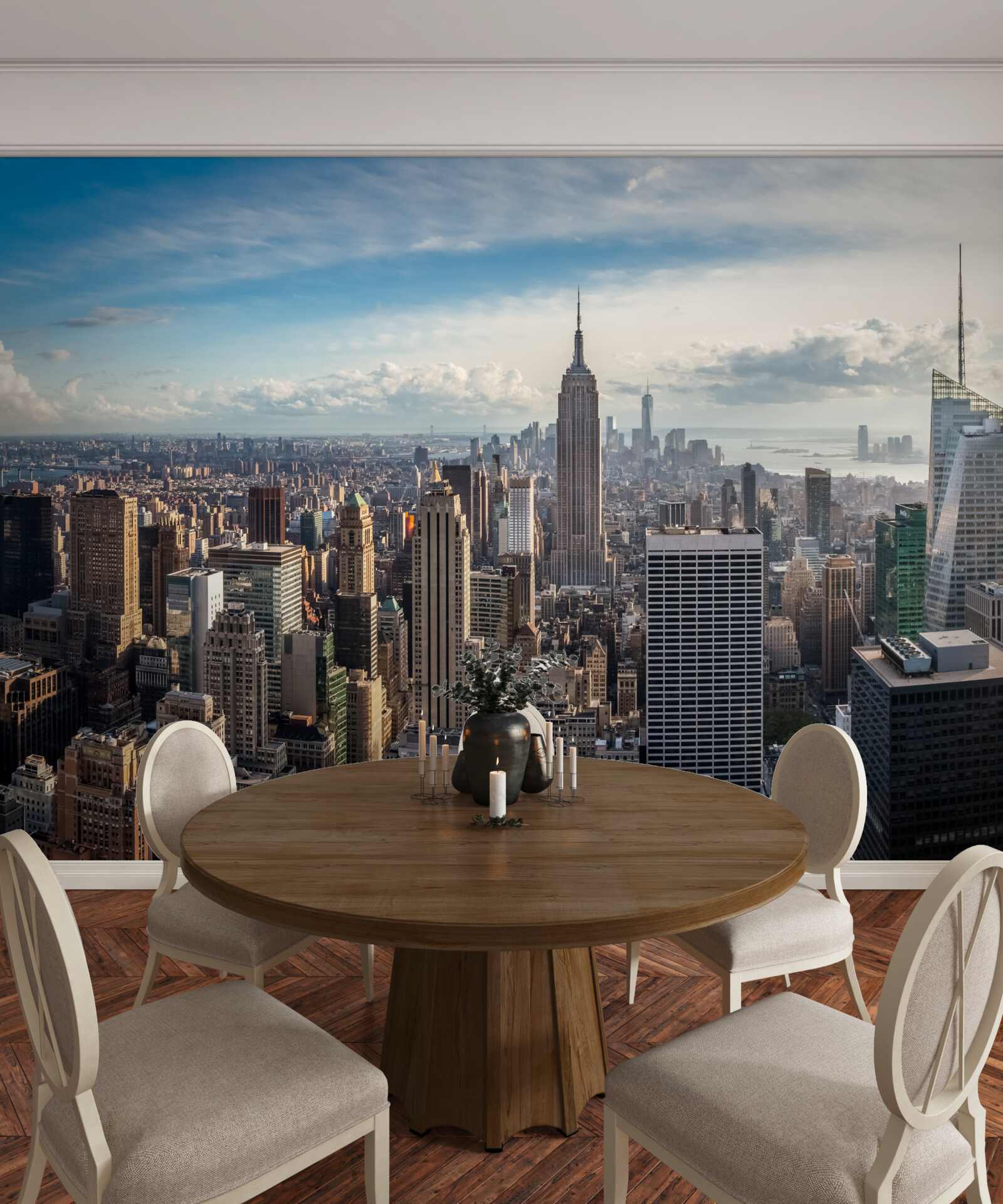 Фотошпалери погляд на мегаполіс з висоти пташиного польоту