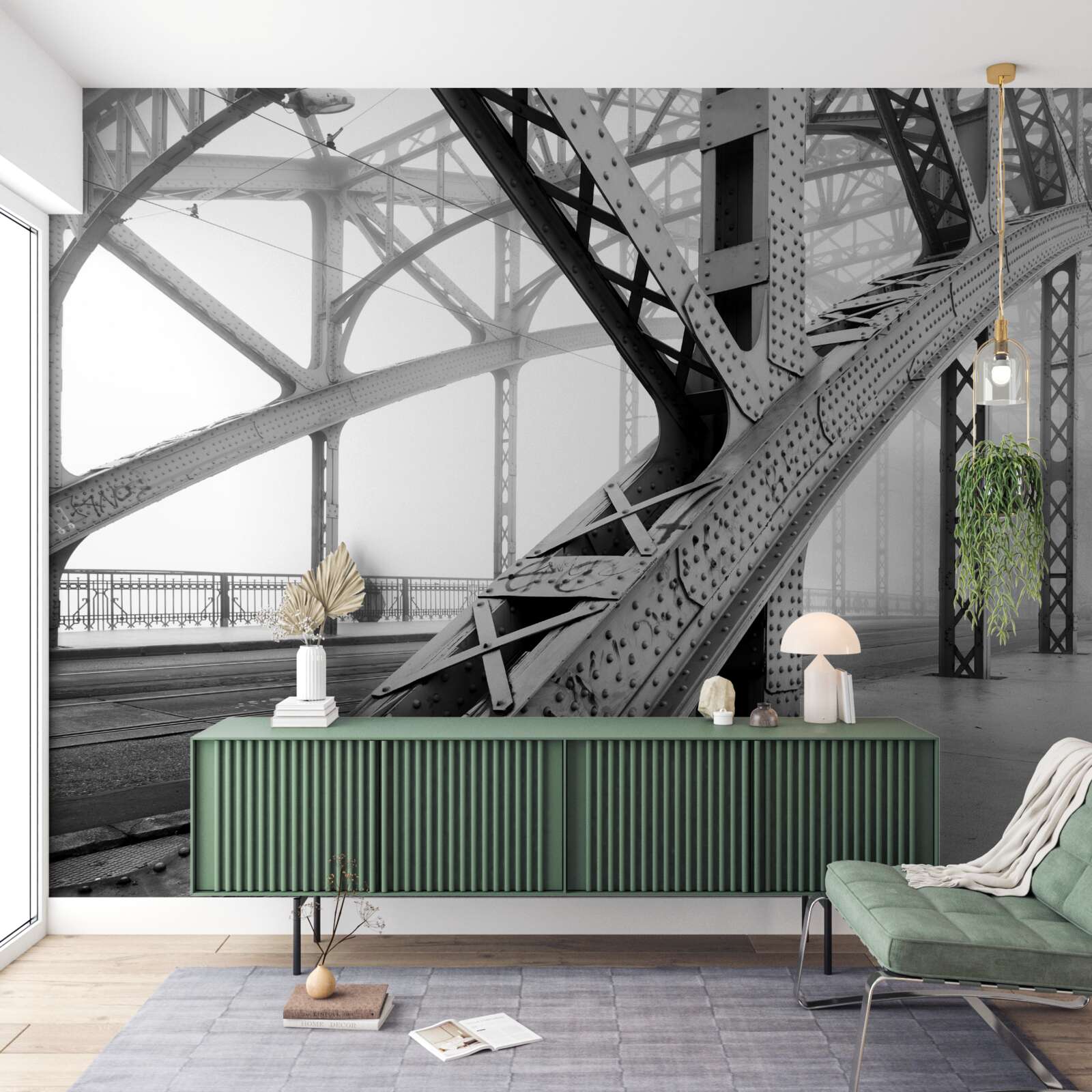 Фотошпалери сталеві елементи мосту