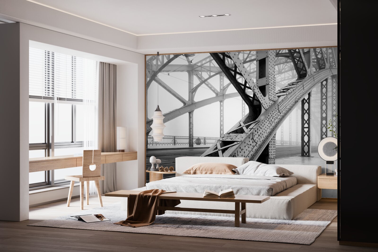 Фотошпалери сталеві елементи мосту