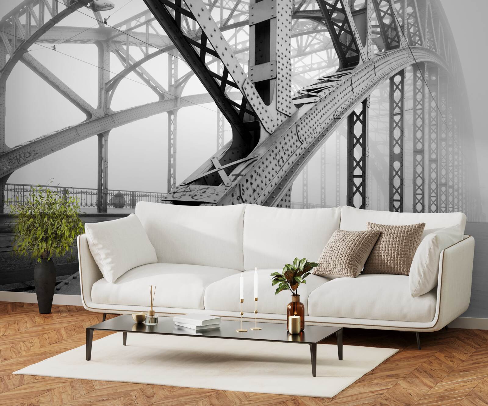 Фотошпалери сталеві елементи мосту