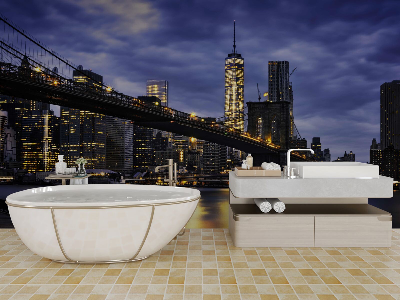 Фотошпалери есапланада на бруклінському мосту