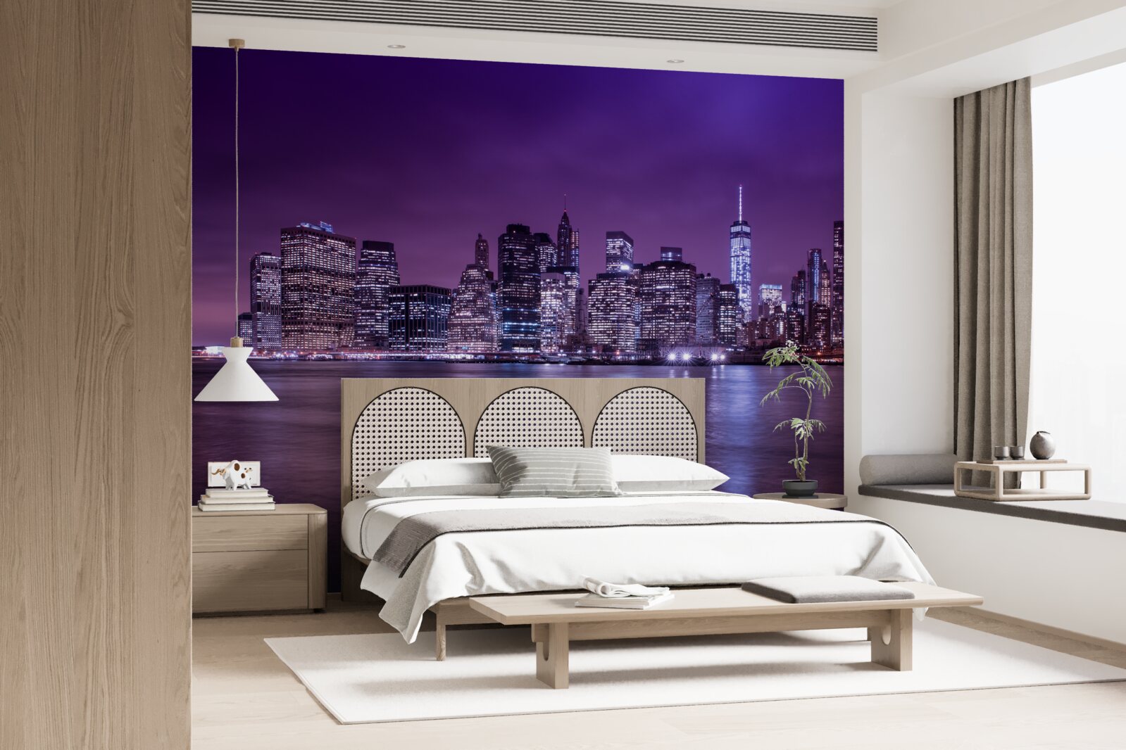 Фотошпалери багато палаючих вогнів у вікнах хмарочосів