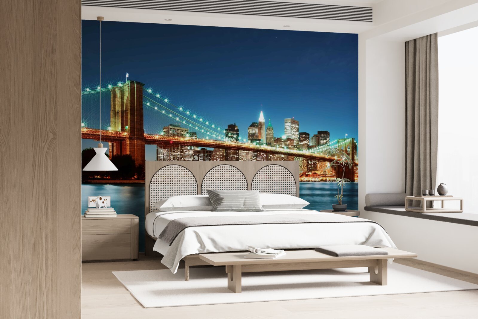 Фотошпалери нью-йорк з яскравими, сяючими вогнями