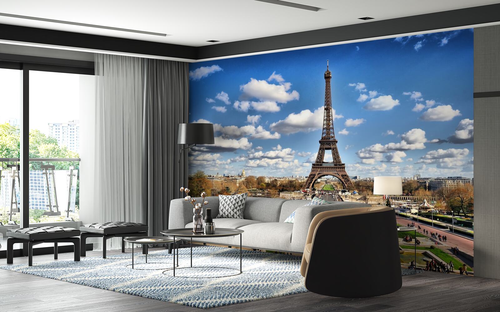 Фотошпалери чудовий краєвид під час екскурсії на Ейфелеву гору