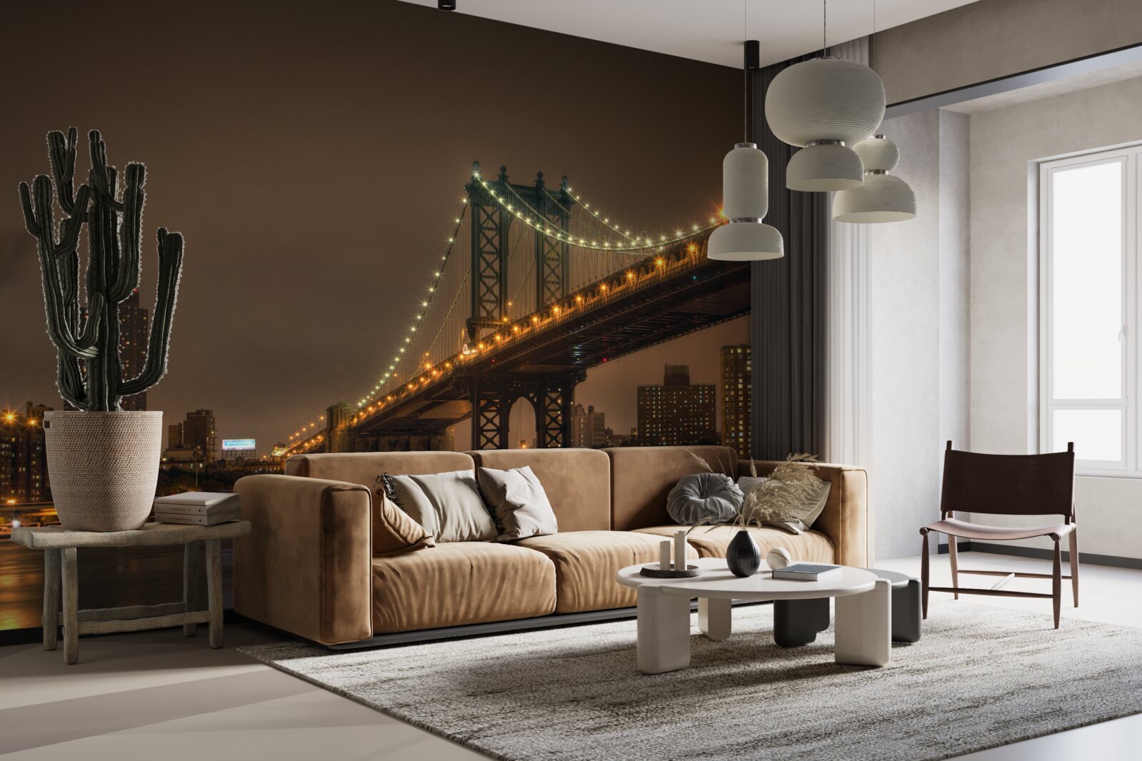 Фотошпалери Бруклінський міст ввечері