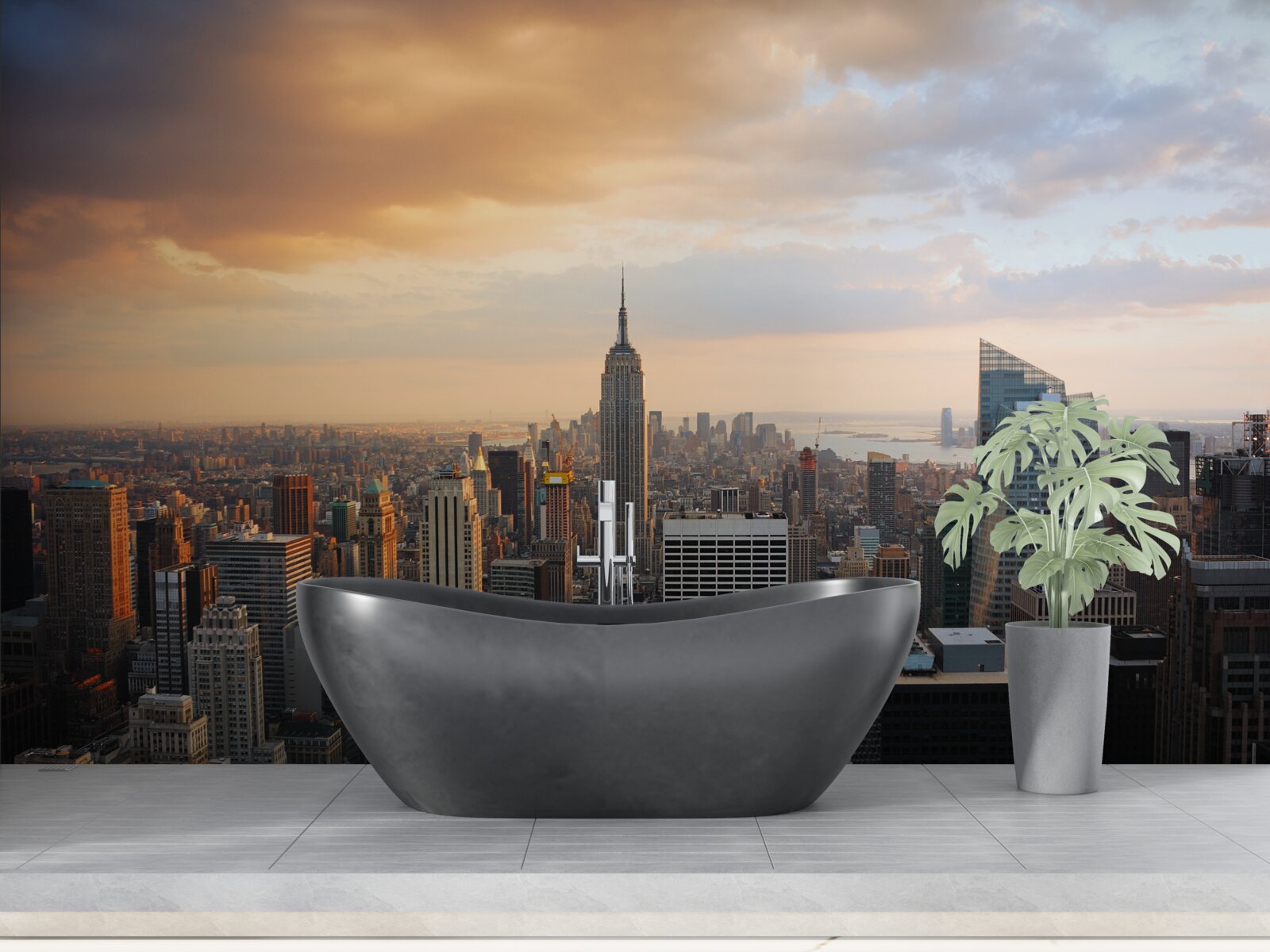 Фотошпалери нью-йорк з висоти пташиного польоту