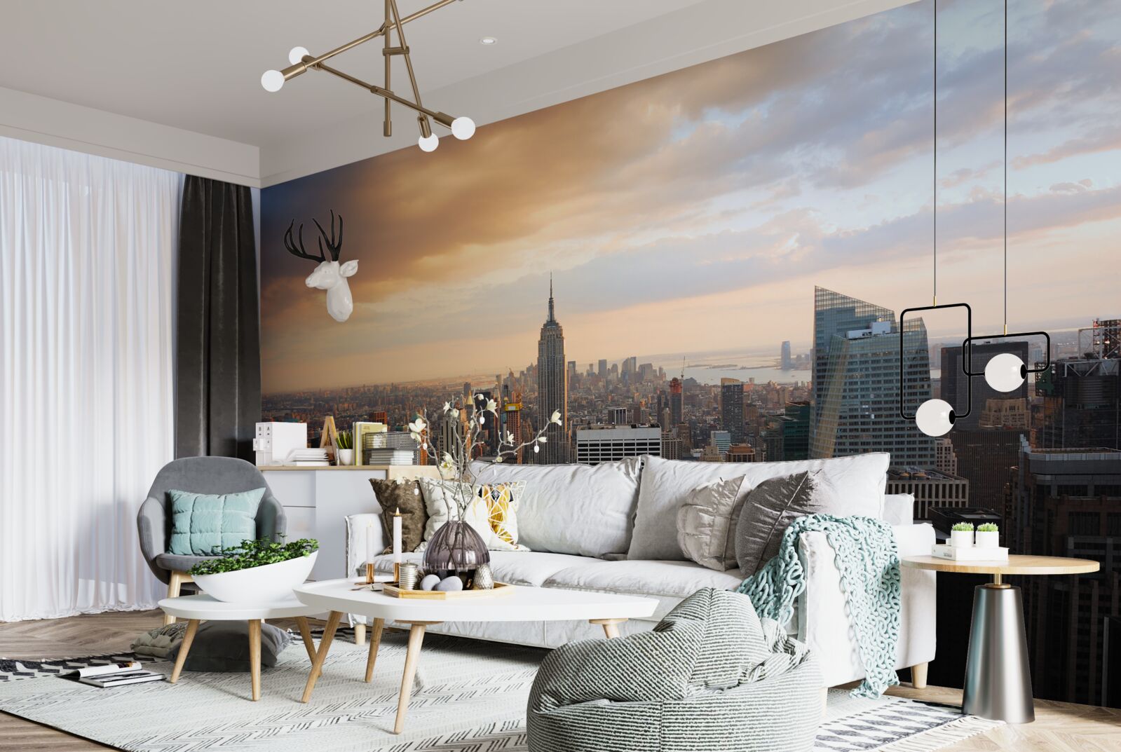 Фотошпалери нью-йорк з висоти пташиного польоту