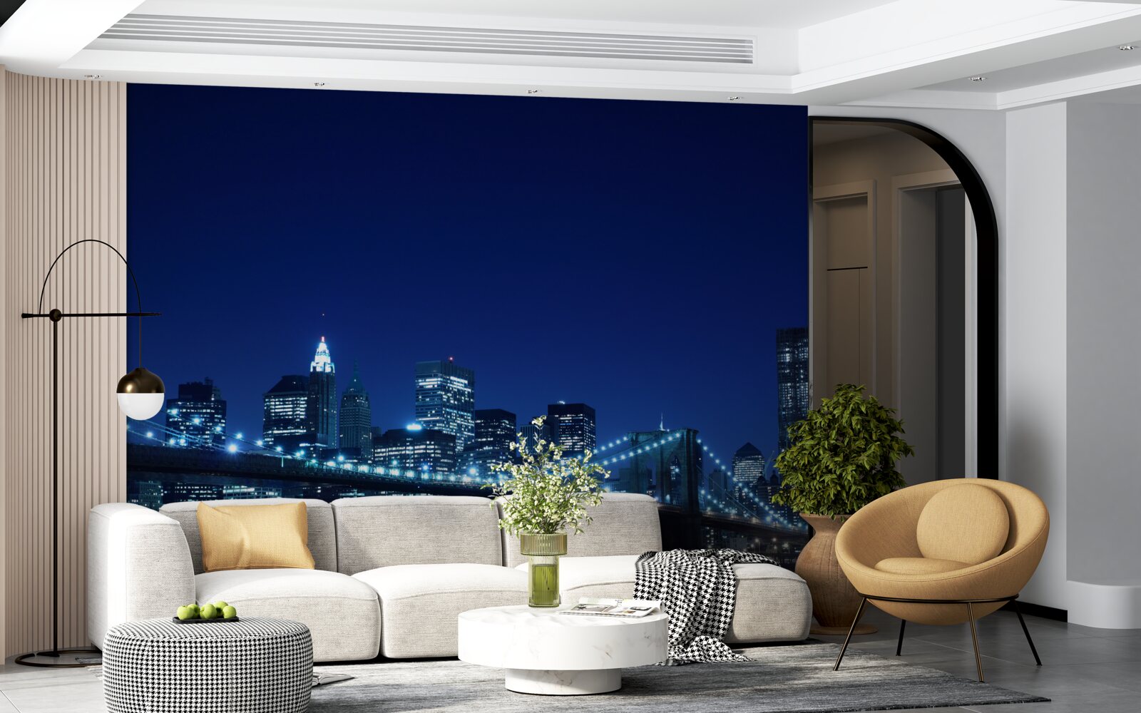 Фотошпалери Бруклінський міст вночі