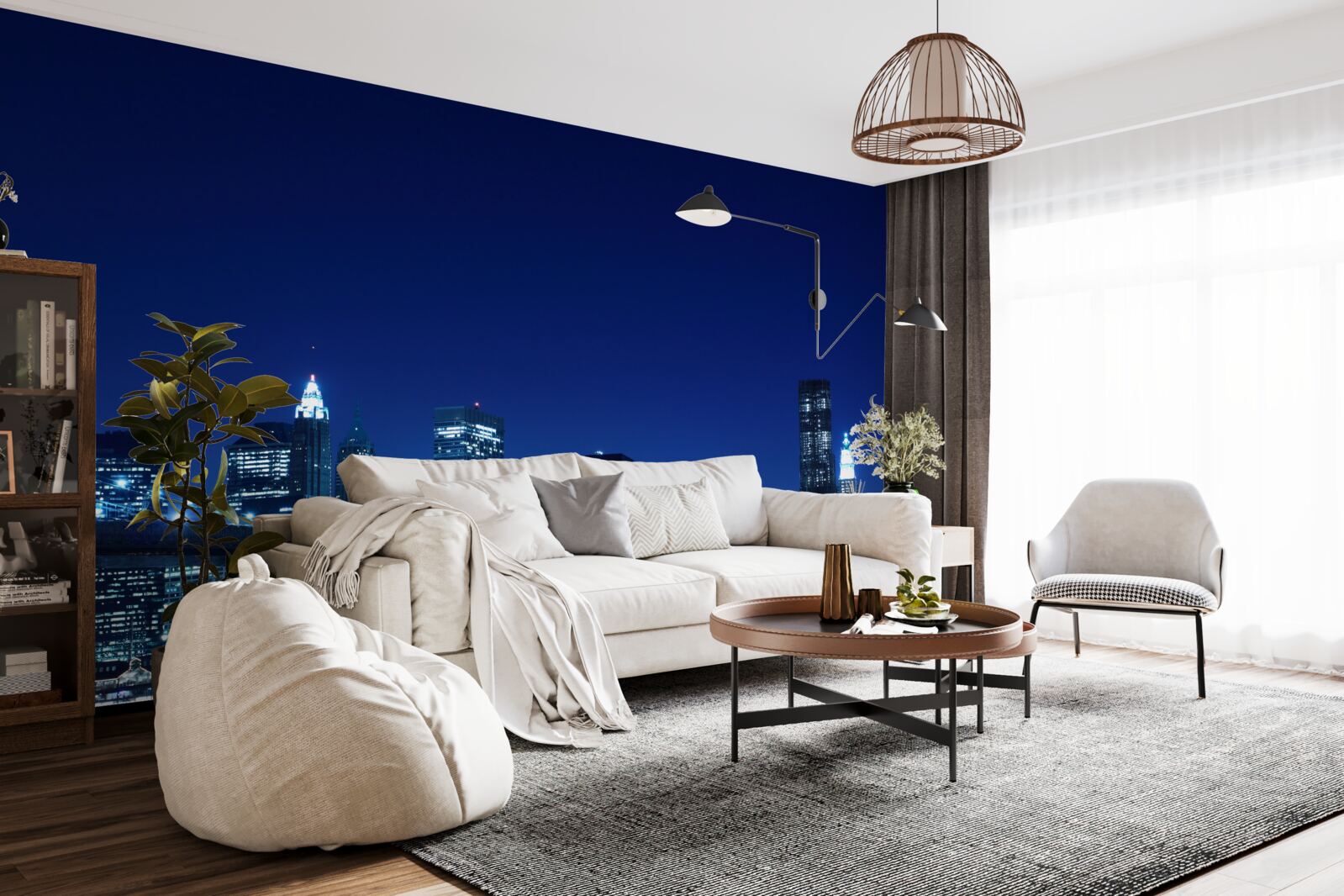 Фотошпалери Бруклінський міст вночі