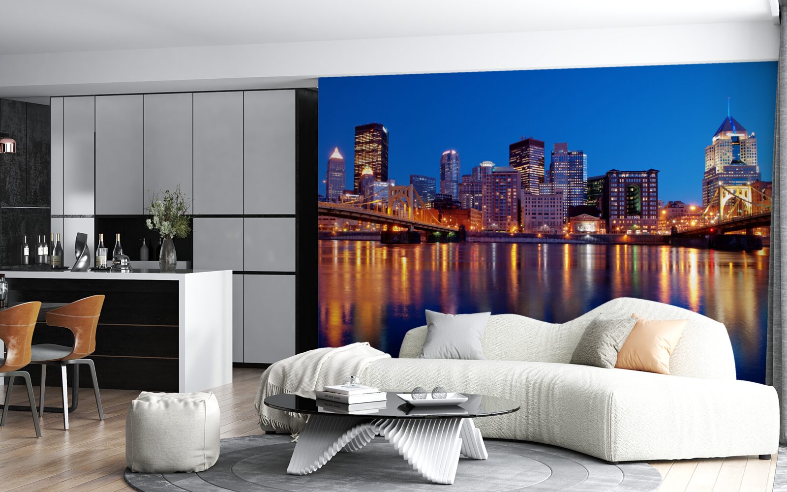 Фотошпалери нічний горизонт нью-йорка