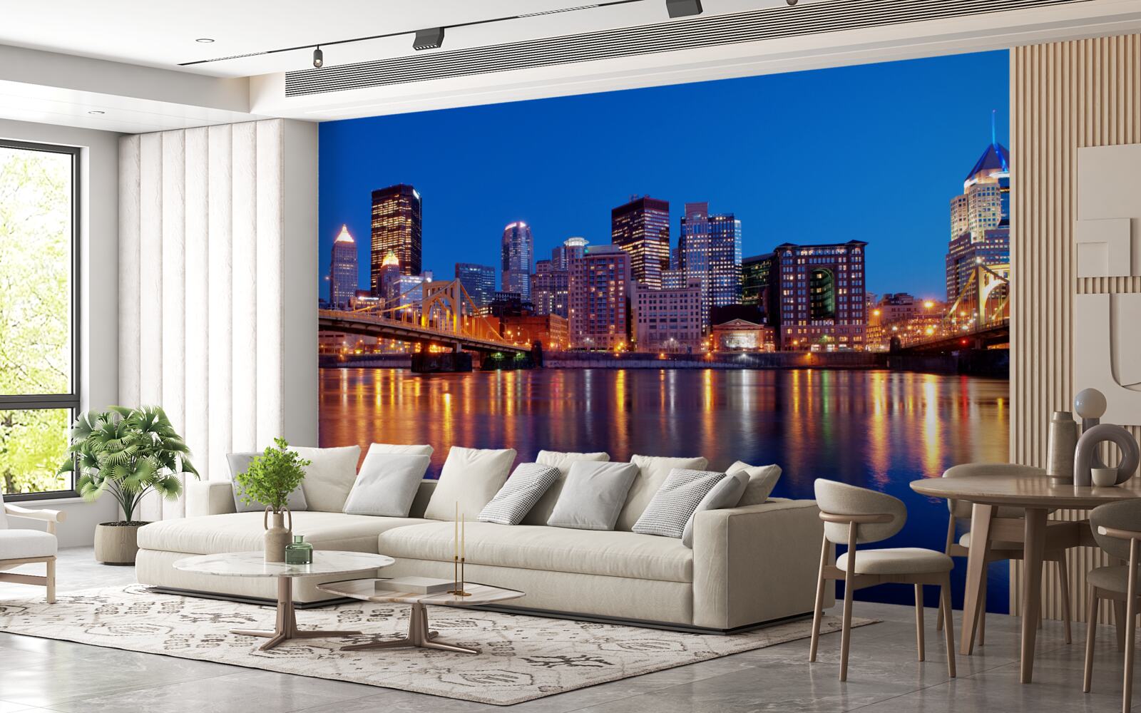 Фотошпалери нічний горизонт нью-йорка