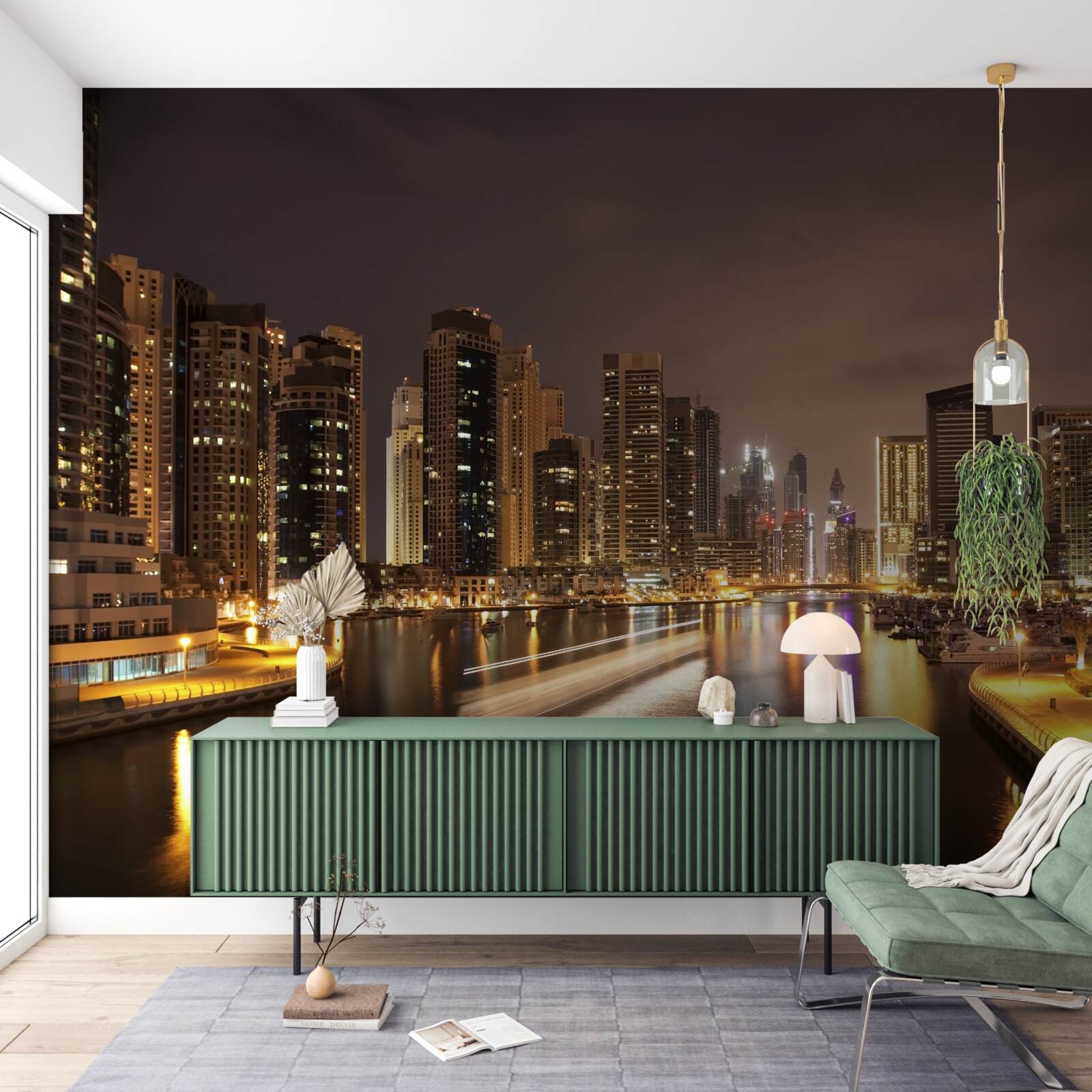 Фотошпалери захоплюючий нічний міський пейзаж