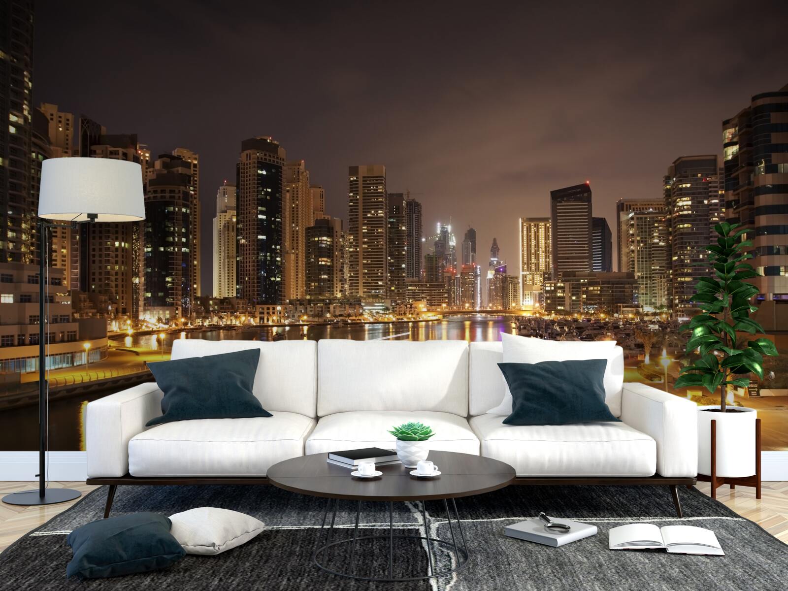 Фотошпалери захоплюючий нічний міський пейзаж