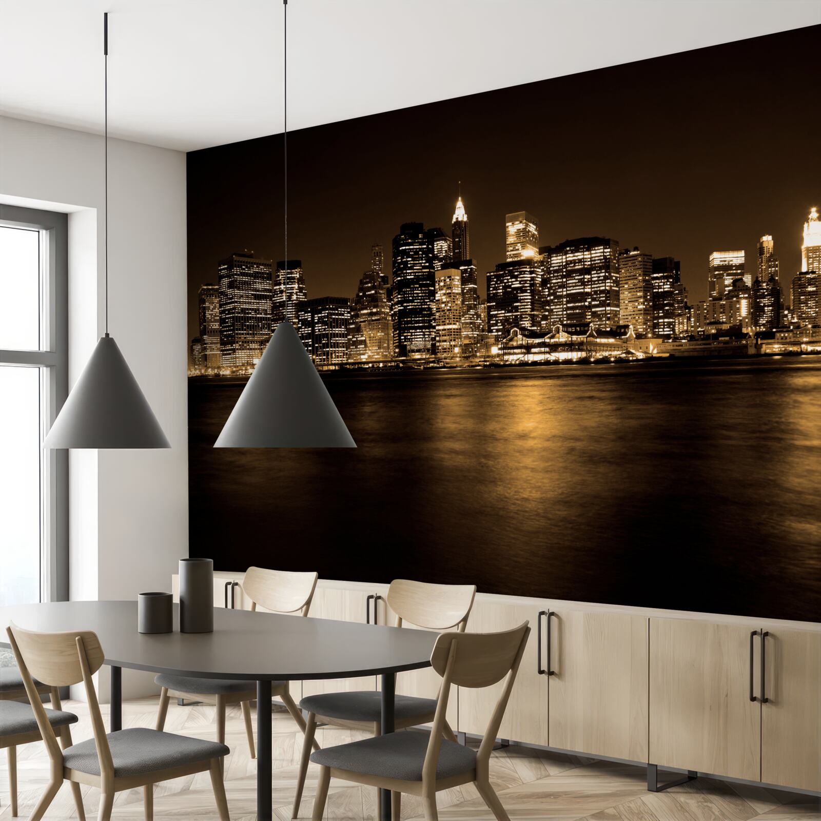 Фотошпалери модернізоване місто під зоряним небом