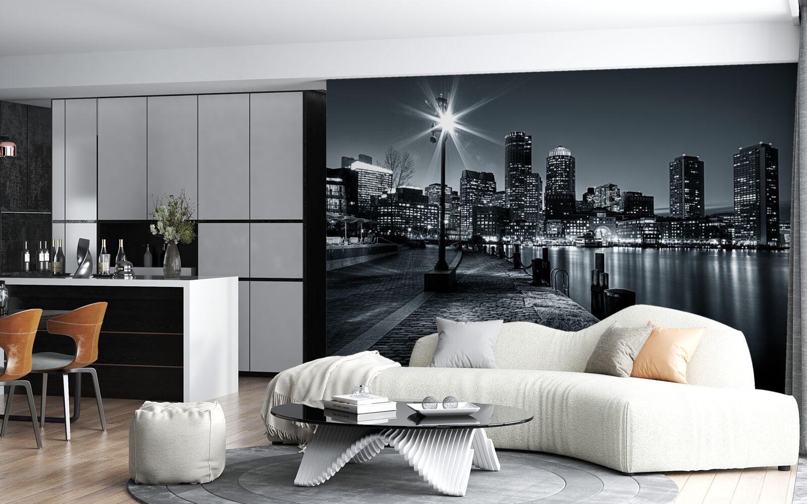 Фотошпалери чарівна атмосфера нічного мегаполісу