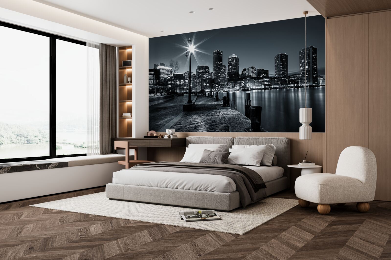 Фотошпалери чарівна атмосфера нічного мегаполісу