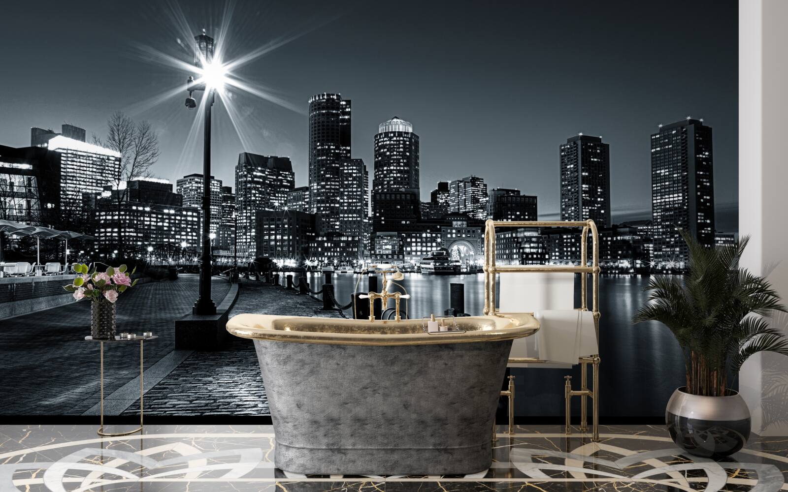 Фотошпалери чарівна атмосфера нічного мегаполісу