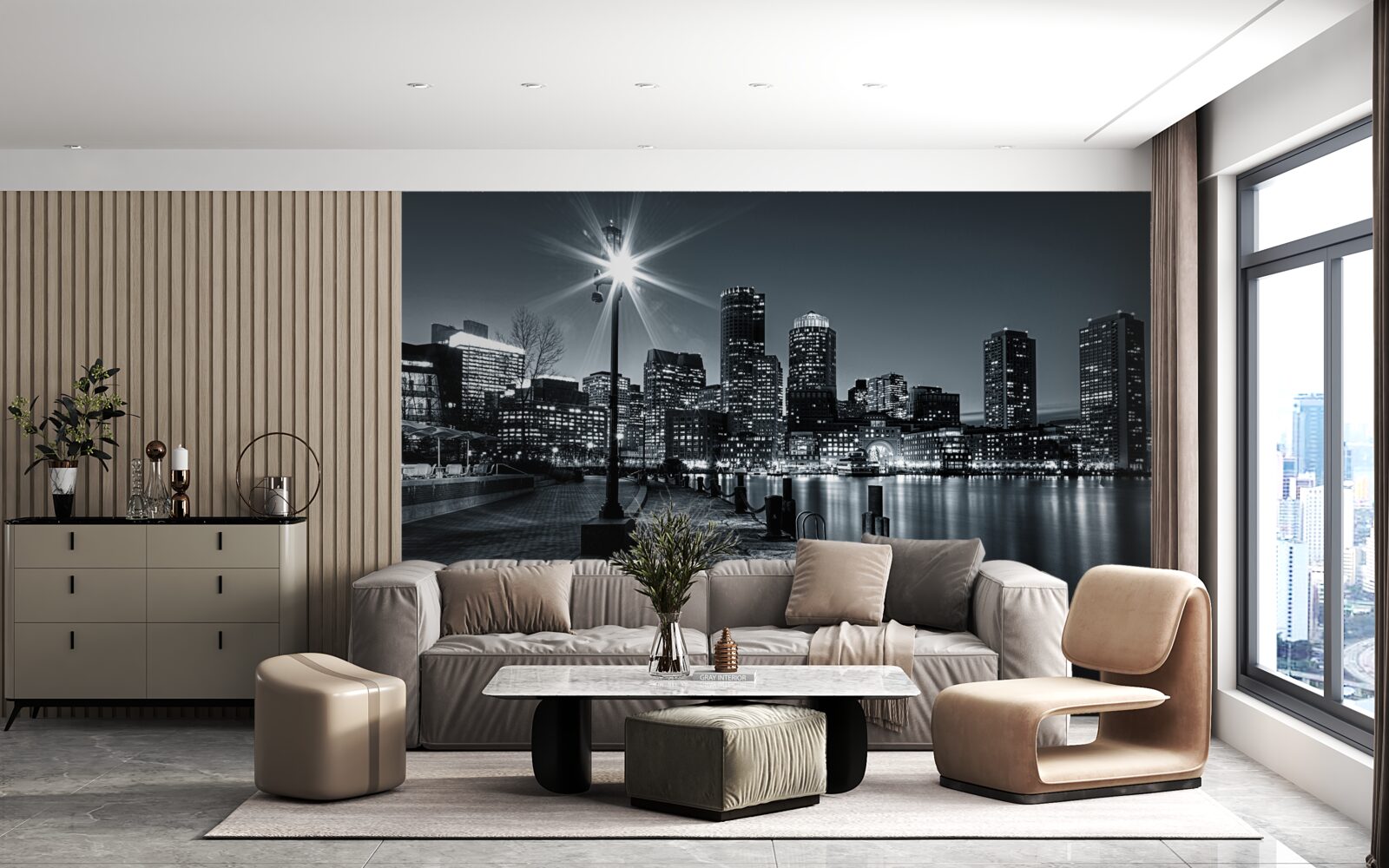 Фотошпалери чарівна атмосфера нічного мегаполісу