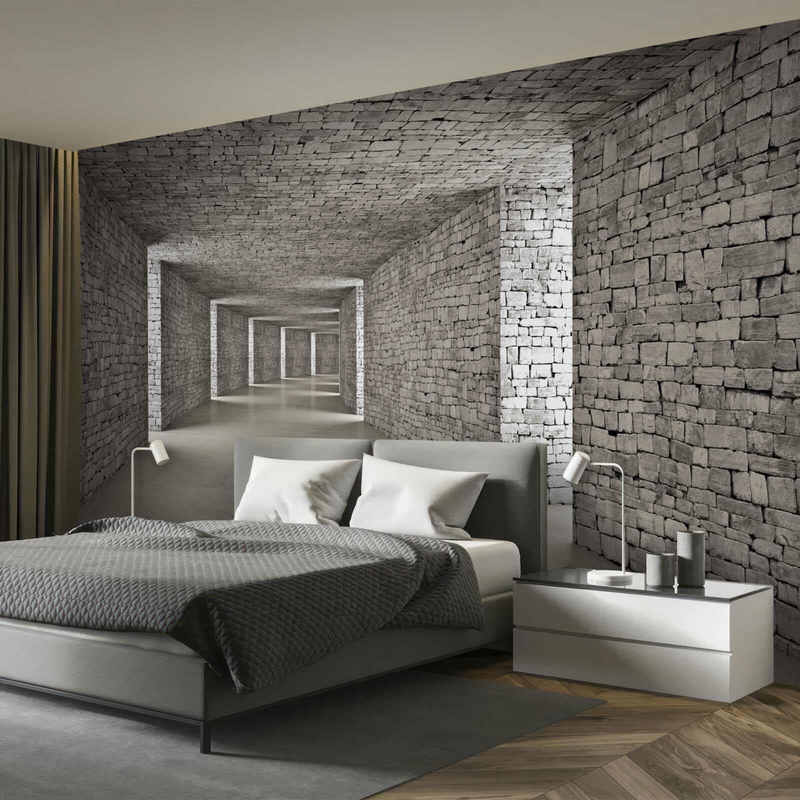 Фотошпалери перспективний вид на цегляний коридор