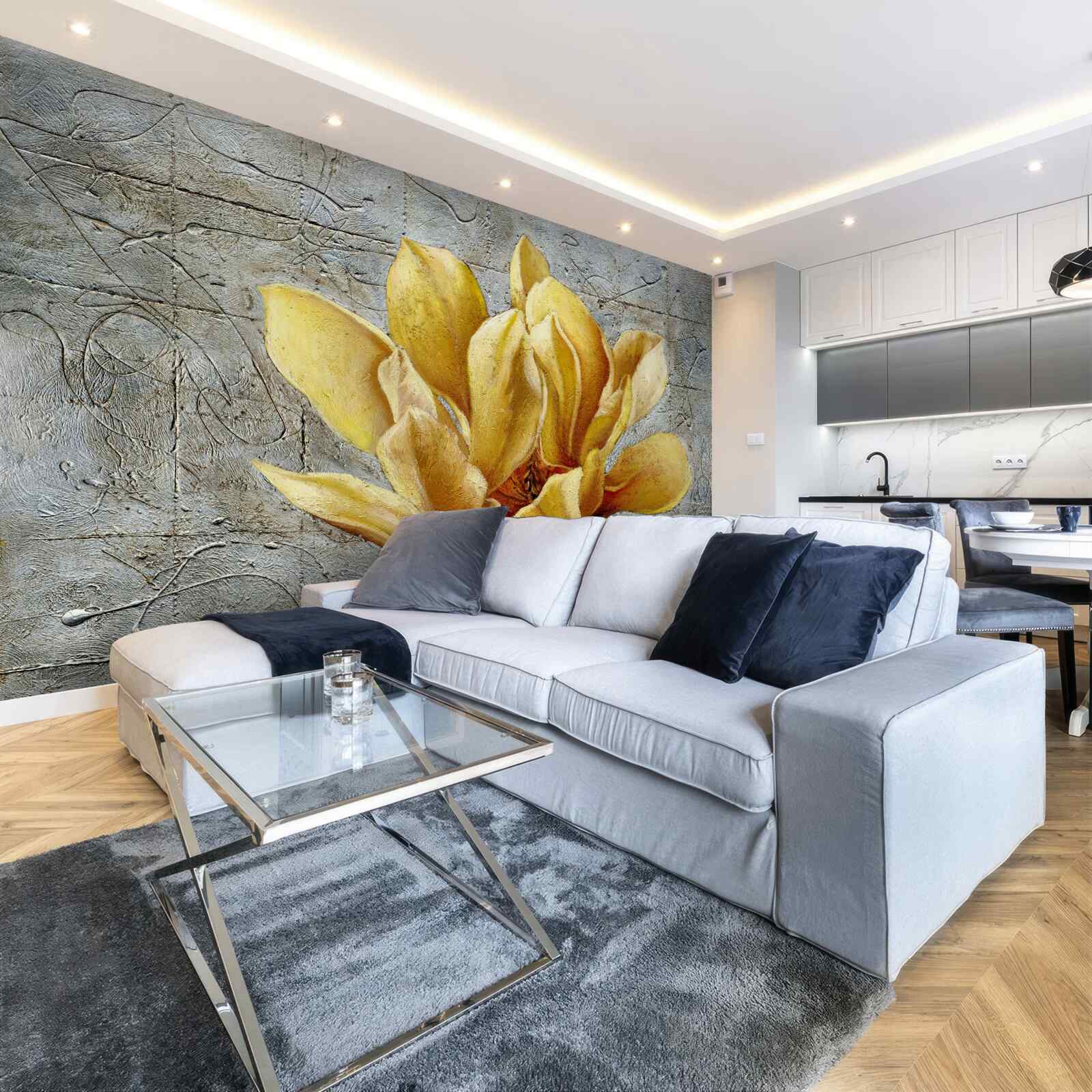 Фотошпалери цікава жовта квітка