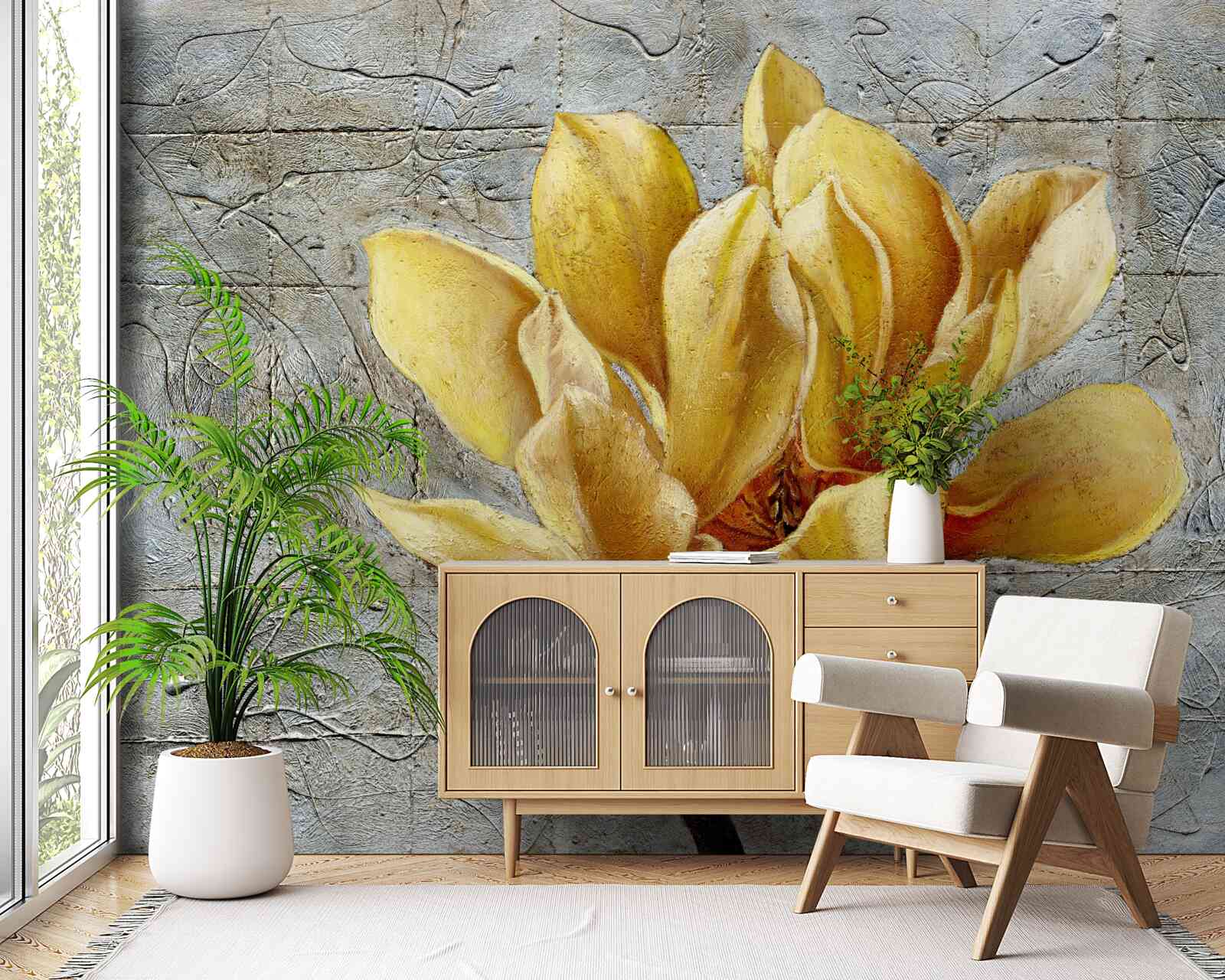 Фотошпалери цікава жовта квітка