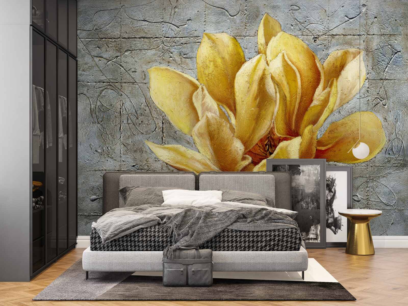 Фотошпалери цікава жовта квітка