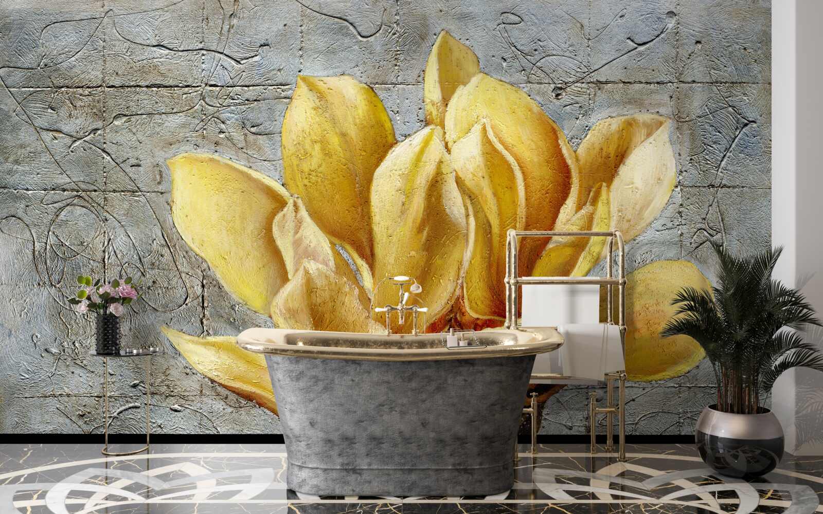 Фотошпалери цікава жовта квітка