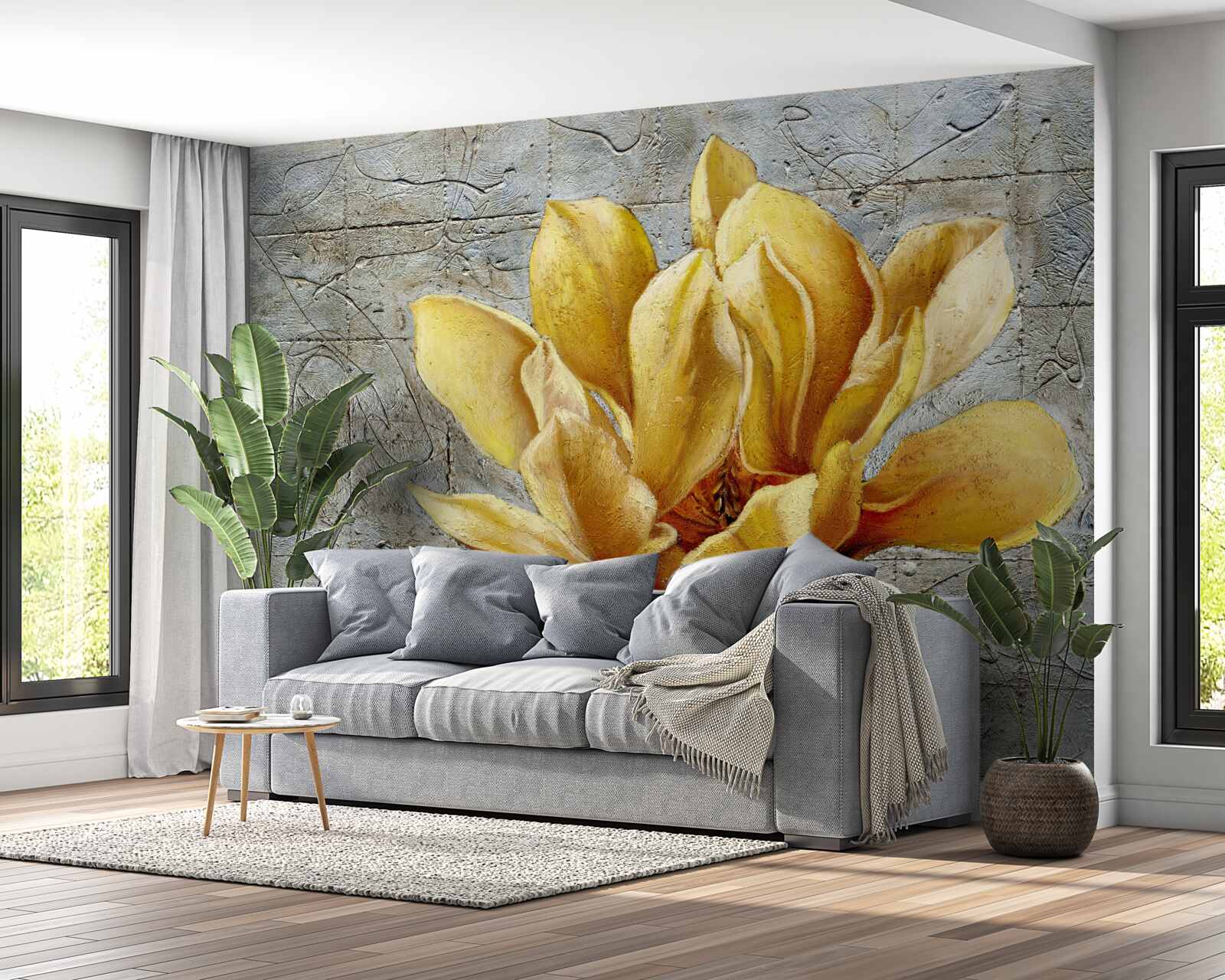 Фотошпалери цікава жовта квітка