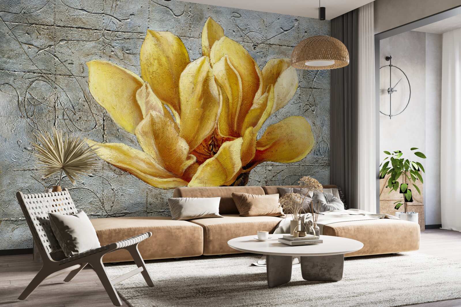 Фотошпалери цікава жовта квітка