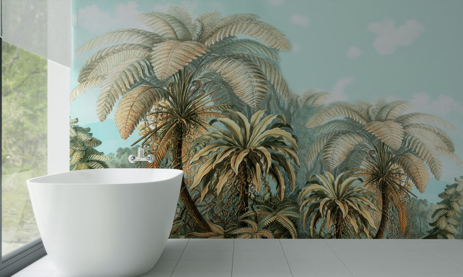 Фотошпалери тропічні дерева на блаженному острові