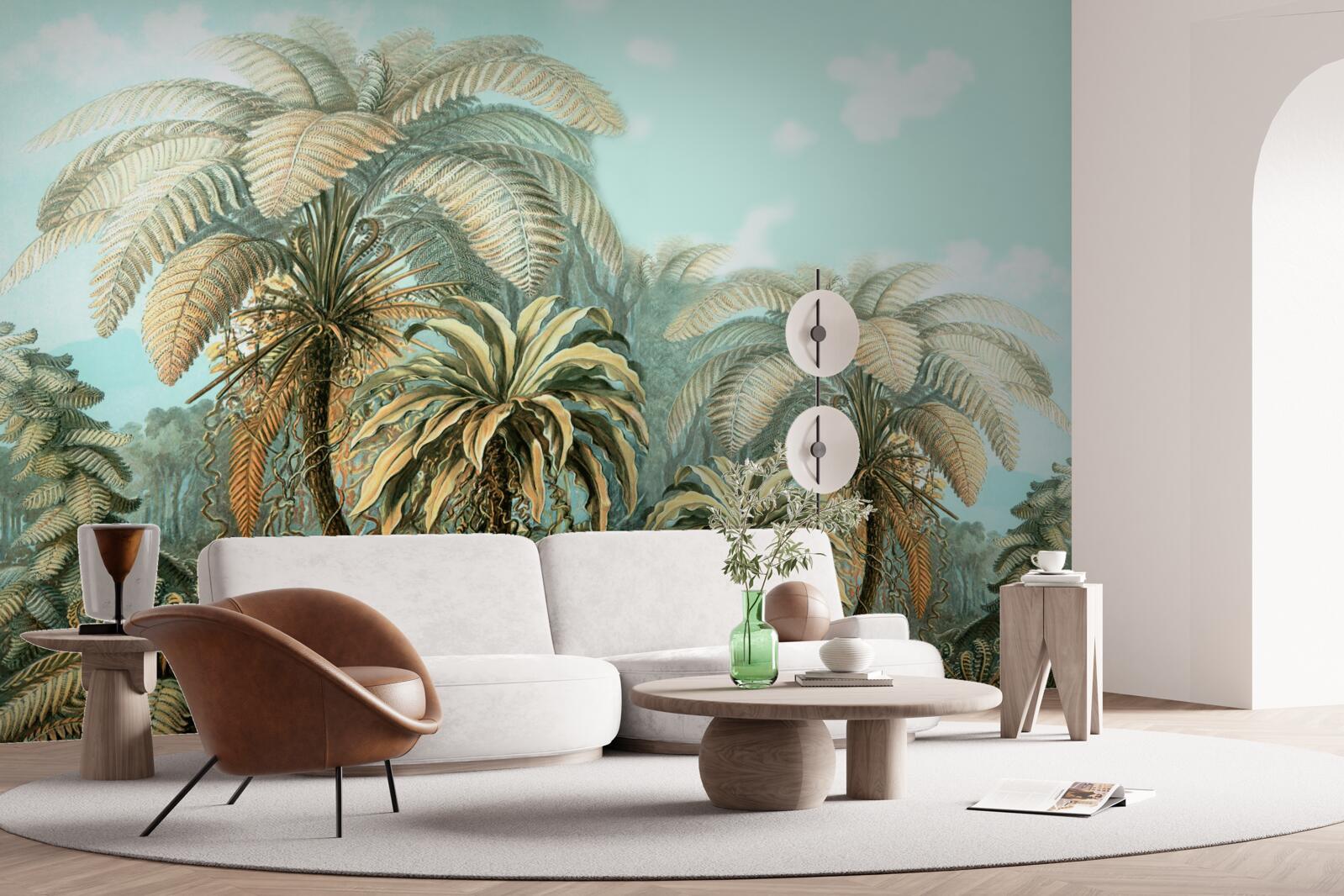 Фотошпалери тропічні дерева на блаженному острові