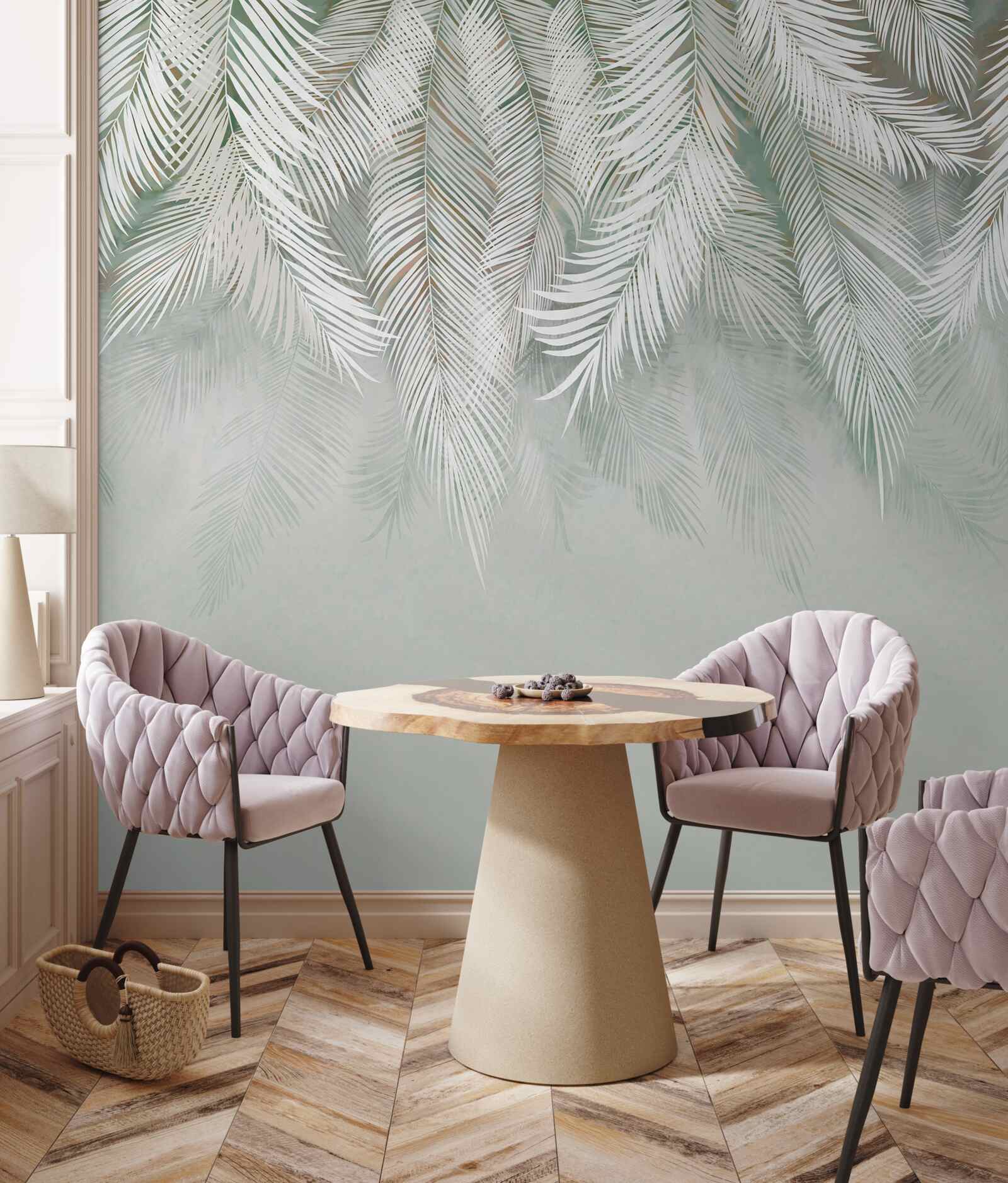 Фотошпалери спрямовані вниз перисті листки