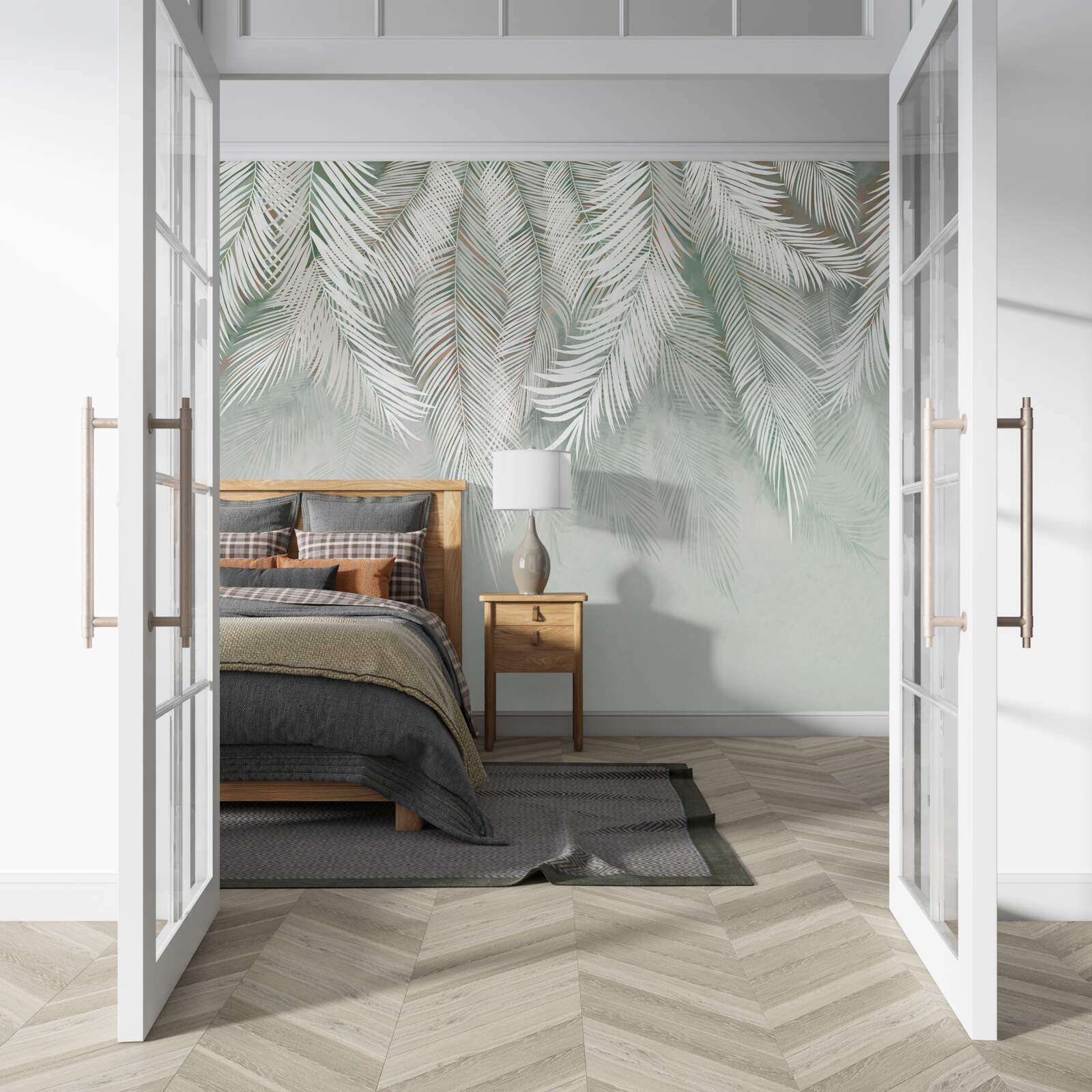 Фотошпалери спрямовані вниз перисті листки