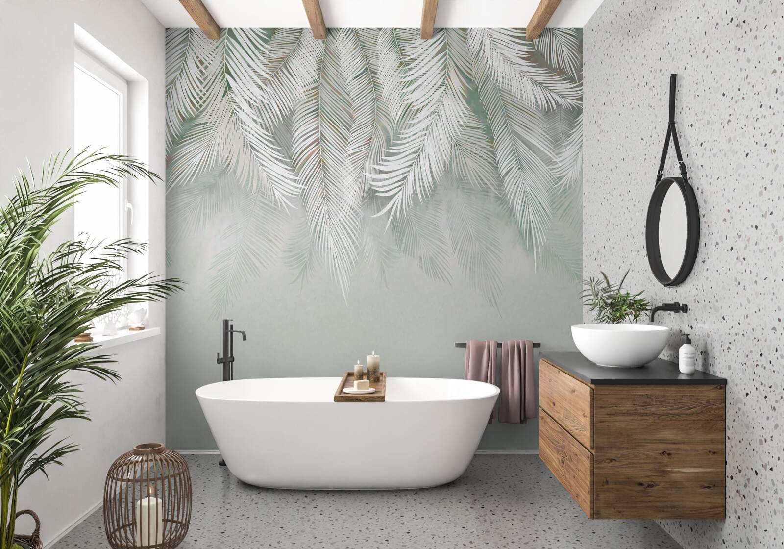 Фотошпалери спрямовані вниз перисті листки