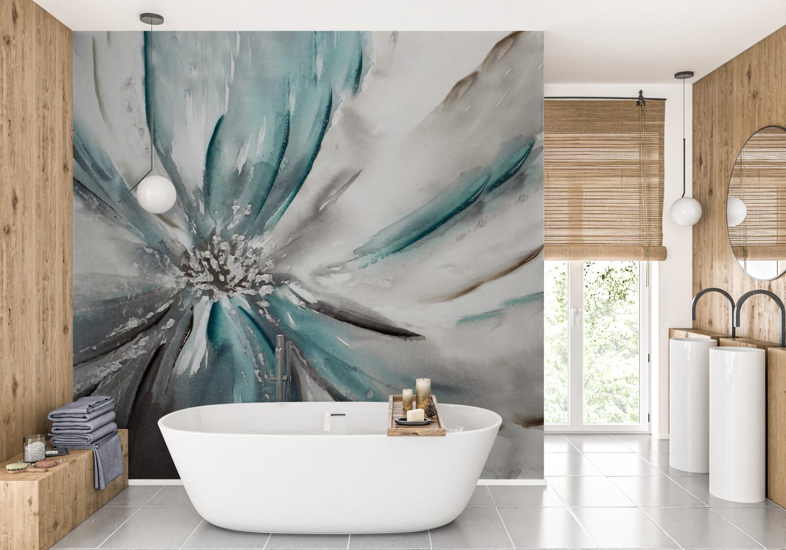 Фотошпалери незвичайна абстрактна квітка