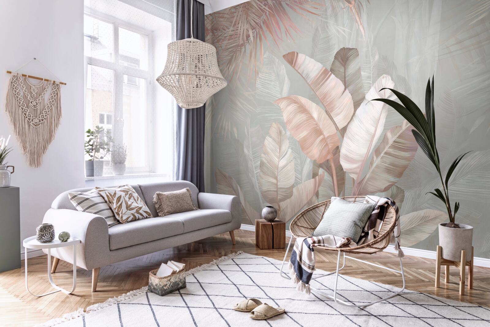 Фотошпалери м'який букет тропічного листя